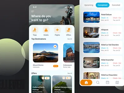 Travel Booking App branding design graphic design illustration logo search ui ux vector web design