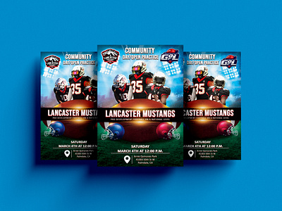 Sports Flyer ad advertising banner creative design designer eye catching flyer graphic design high quality illustration lancaster modern mustangs poster print sports stunning