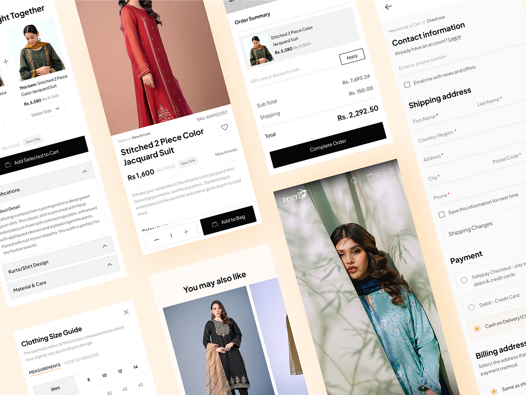 Zeen E-commerce Clothing App by Zeeshan Khan on Dribbble