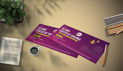 Ramadan Dinner Ticket ad advertising banner creative design designer eye catching flyer graphic design high quality islamic modern ramadan stunning ticket