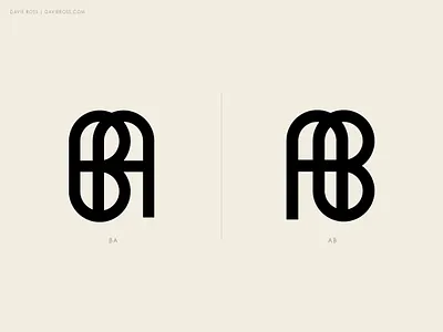 BA/AB logo a a logo ab ab logo b b logo ba ba logo black letter letter logo letters line logo logotype modern monogram simple sleek typography