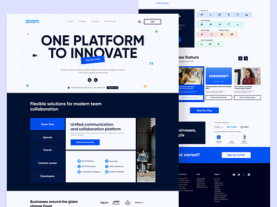 Zoom Landing Page Redesign abstract ai website business web interface landing page modern website nft redesign website saas landing page saas ui saas website ui ui design uiux uxui web web designer web ui website zoom redesign
