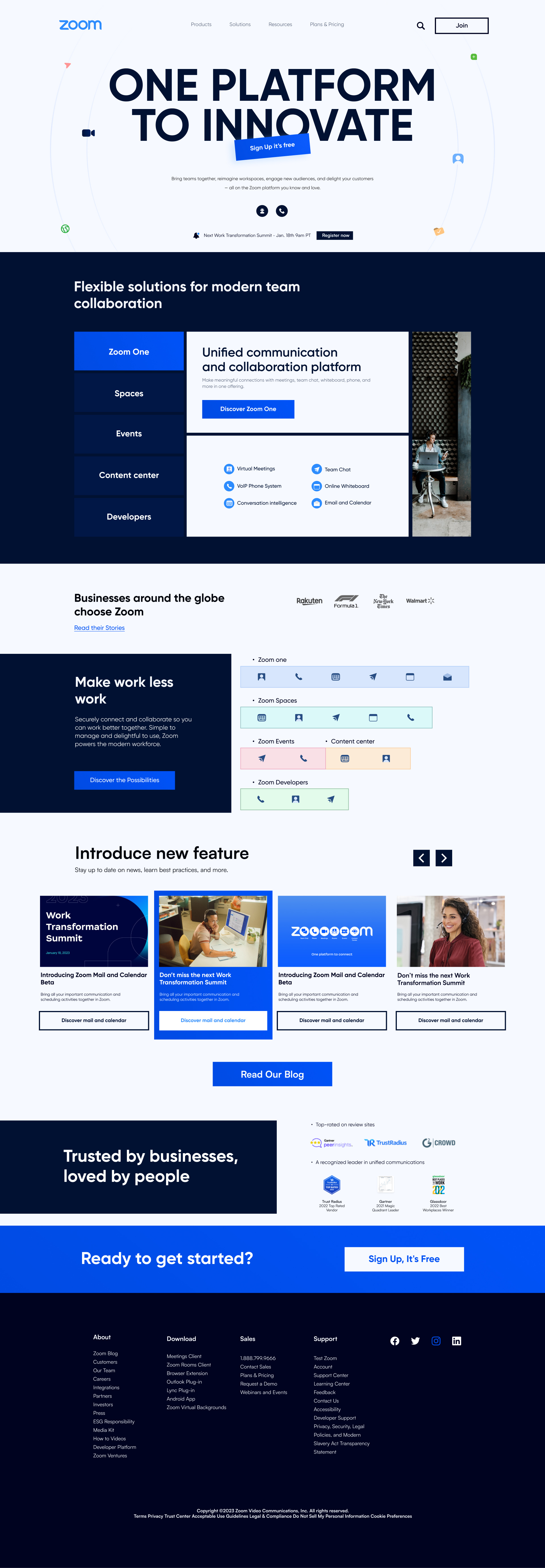 Zoom Landing Page Redesign by Sohunts on Dribbble