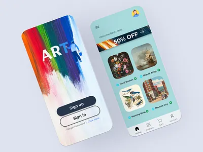 Art App UI app interface dribble freelancer mobile app ui ui design user interface