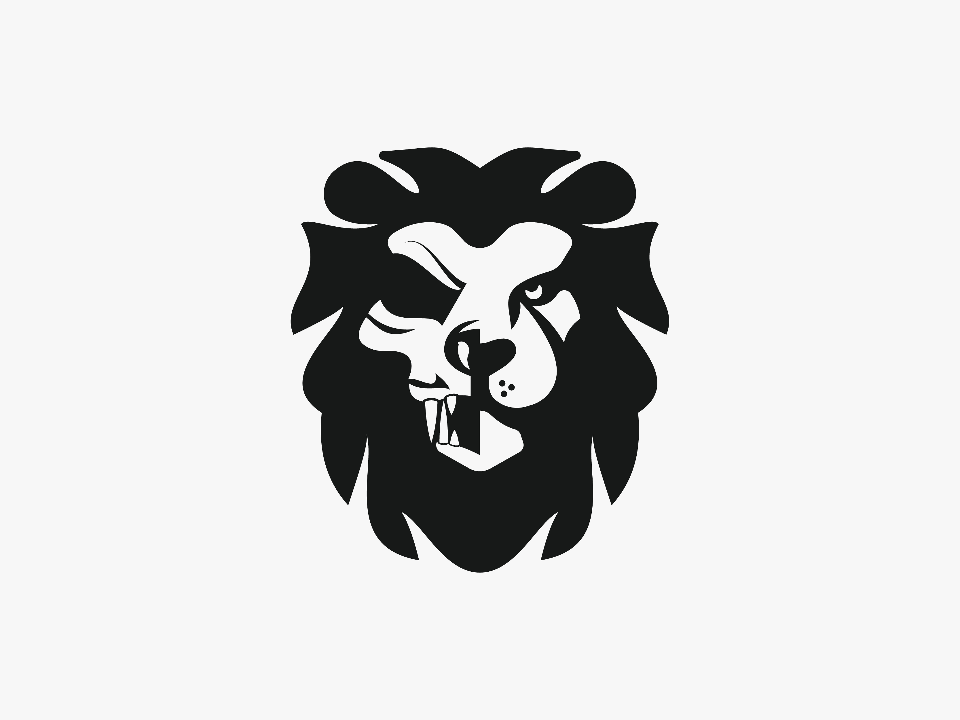 LION SKULL LOGO animal bones brand mark design face geometric ghost horror icon identity illustration lion logo mascot negative space skull symbol tattoo vector