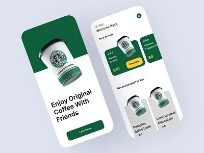 Coffee Shop UI app design app interface design dribble figma figma design mobile app ui ui design