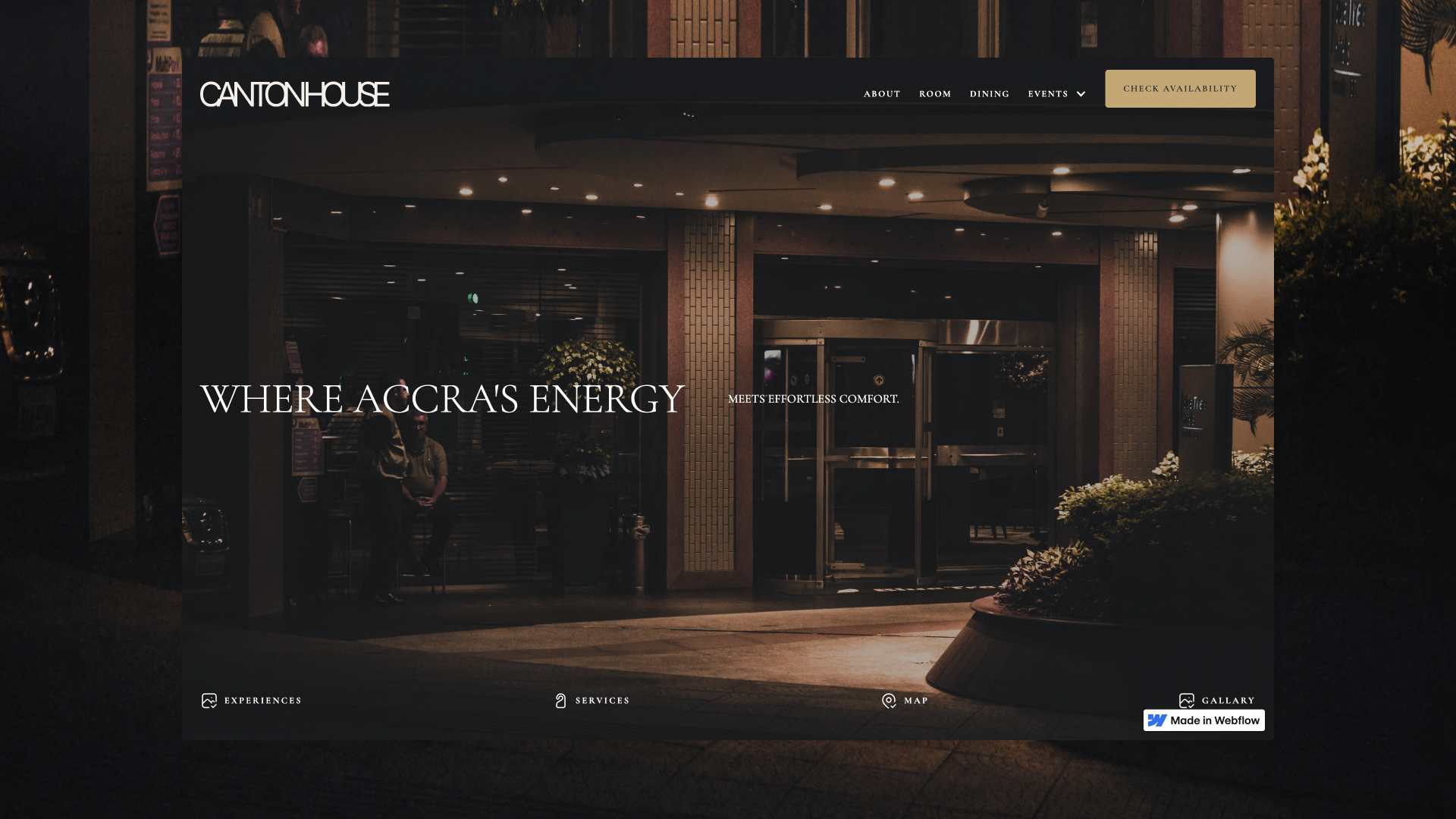 Webflow website for AKOSO africa booking boutique hotel design illustration luxury ui ui design web design webflow