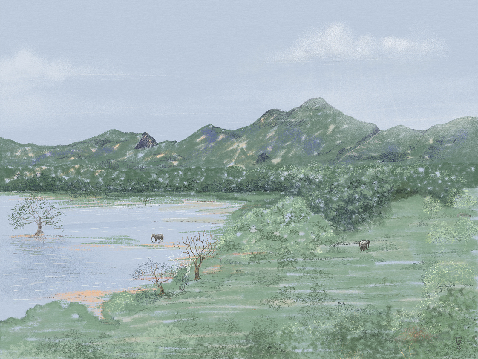 Kandalama Lake concept illustration