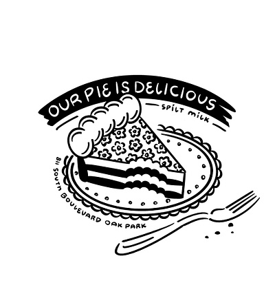 Baby pie drawing for Spilt Milk Chicago bakery branding chicago graphic design illustration logo marketing pie procreate sketch t shirt tshirt design vector