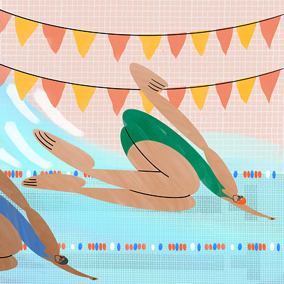 Swimmers branding chicago design graphic design illustration mexico city process procreate sketch sketchbook swimmers swimming swimming illustration
