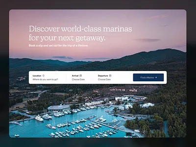 Set Sail agency bar blue boat booking calendar design location marina studio tool ui ux water website