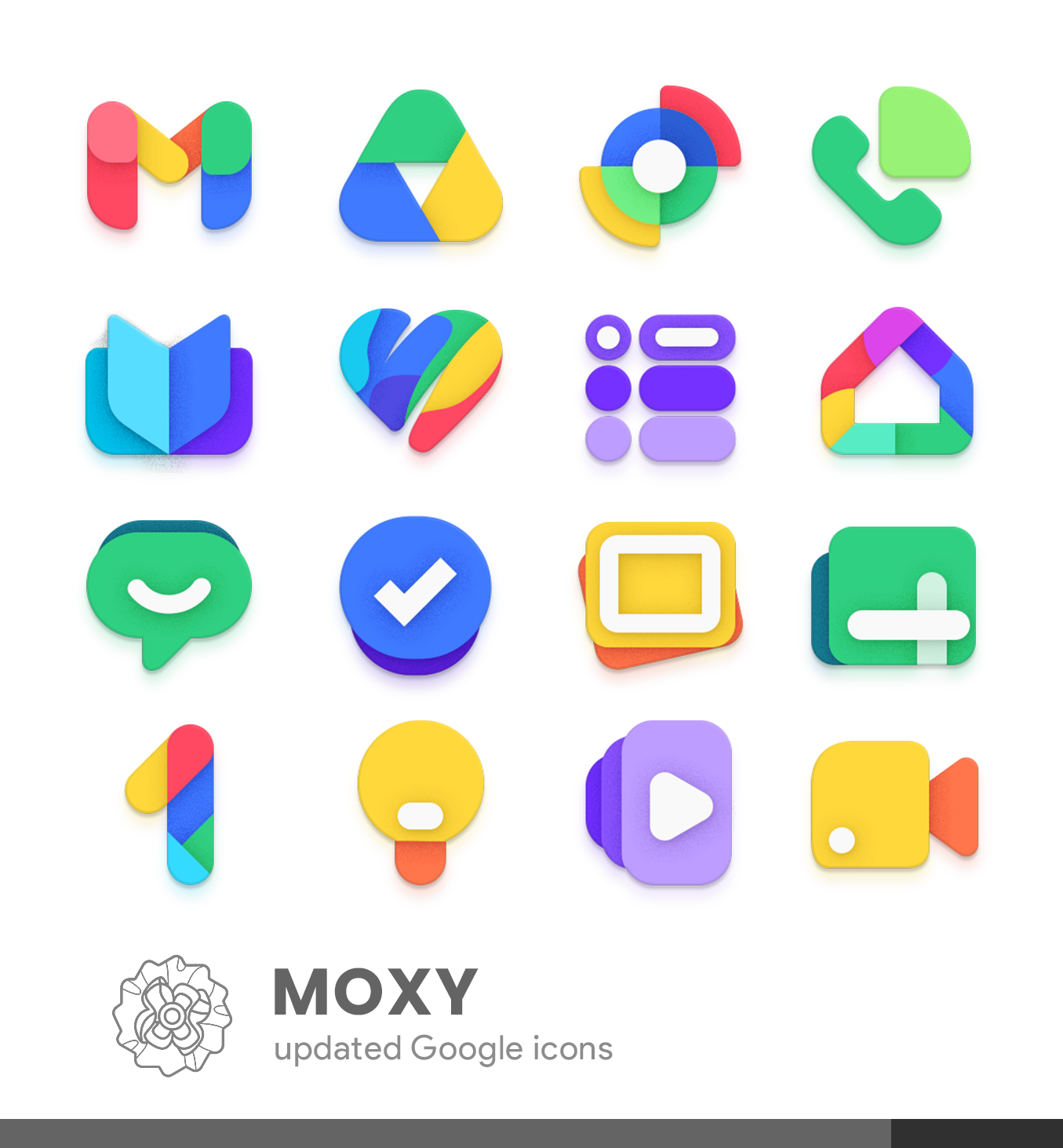 Google Icons Redesign - Moxy Style android apple concept design google iconpack icons iconset ios moxy new play redesign refresh