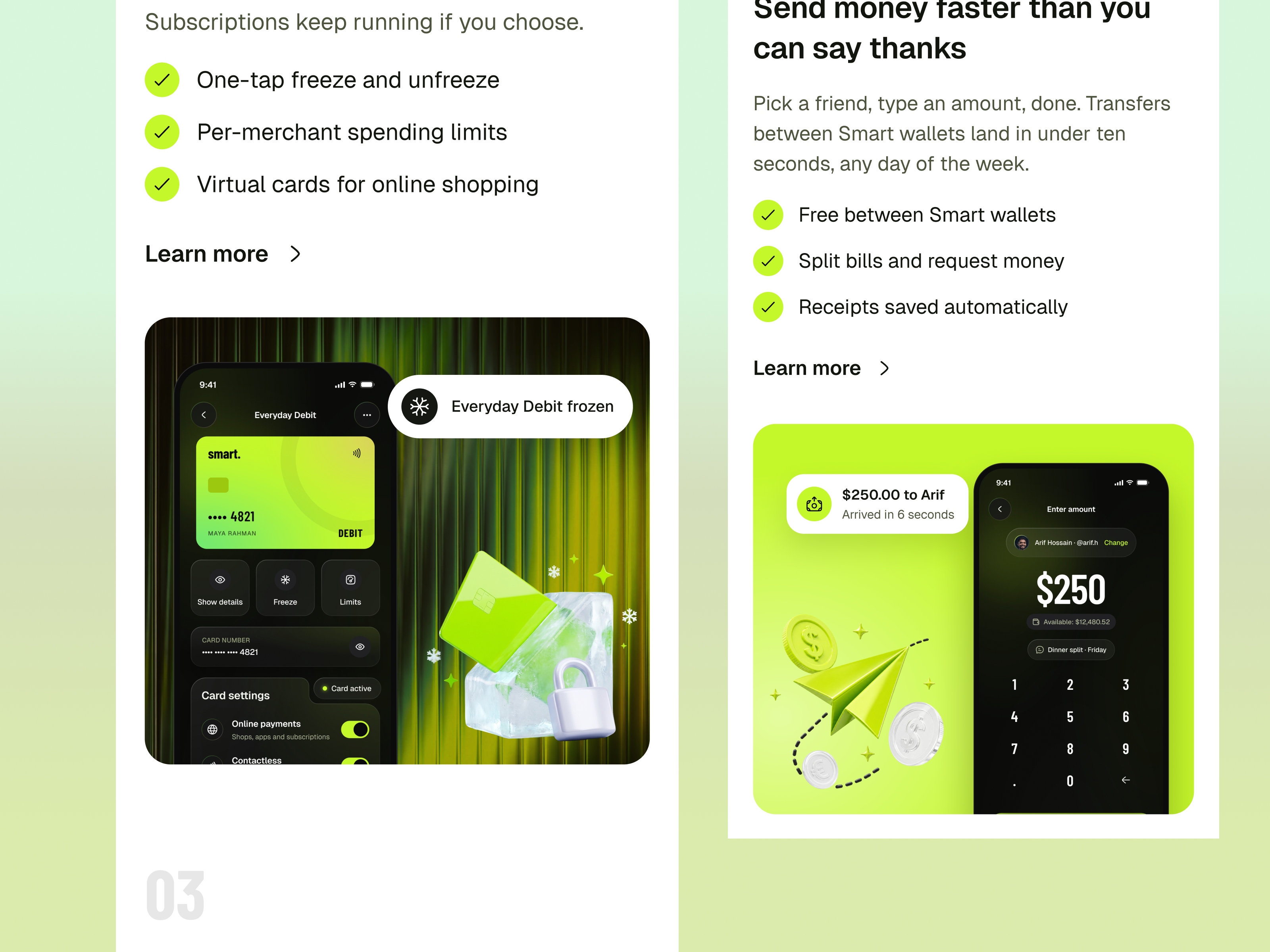 Smart Money — Digital Wallet Landing Page Responsive apps banking banking app landing page minimal mobile app payment responsive ui deisgn ui kit ux design virtual
