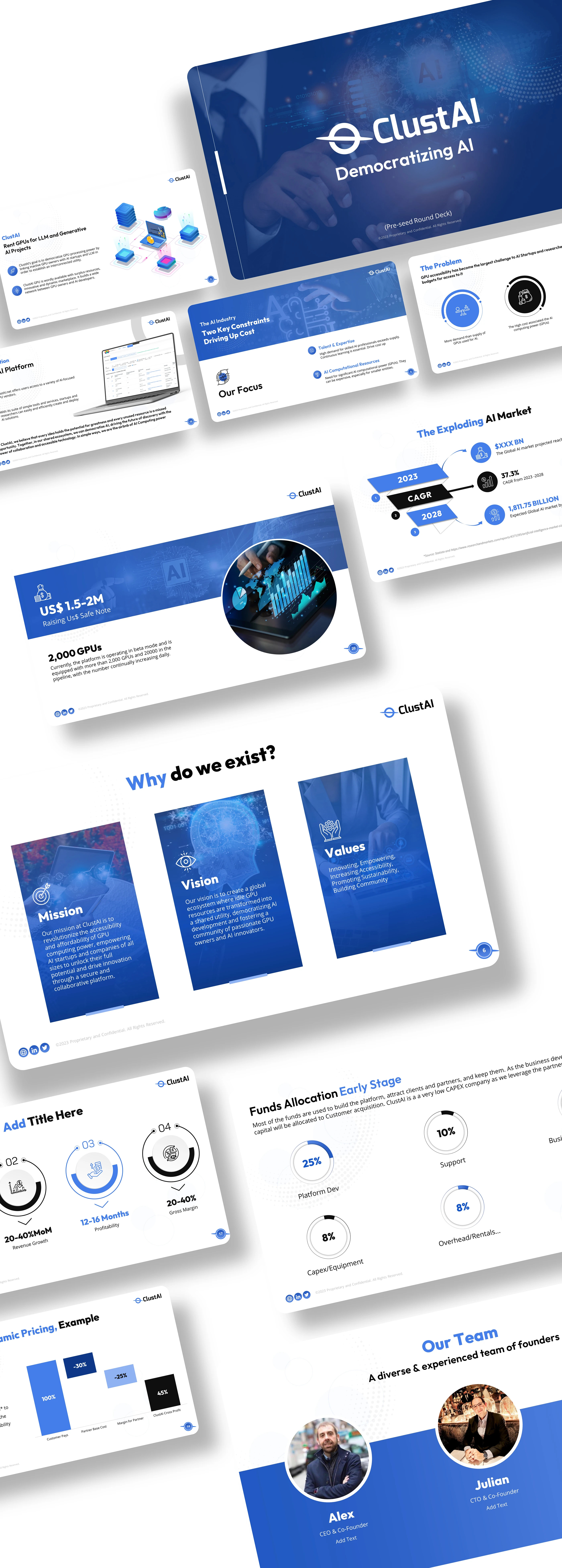 Clust.ai — Technology Deck Redesign ai presentation business presentation fundraising graphic design investment deck investor pitch deck pitch deck powerpoint pitch deck powerpoint presentation presentation design presentation redesign saas presentation design seed round deck tech powerpoint tech presentation design tech slides technology deck design technology presentation