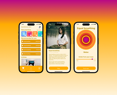 Meditation/Breathing App Idea app dailyui design ios ui uidesign userinterface ux uxdesign