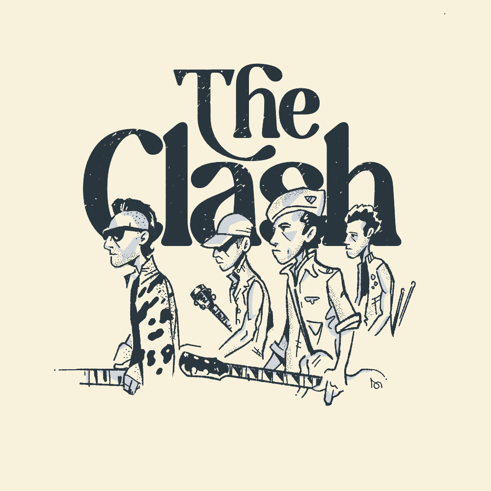 Tribute doodle - The Clash clash drawing illustration music punk rock