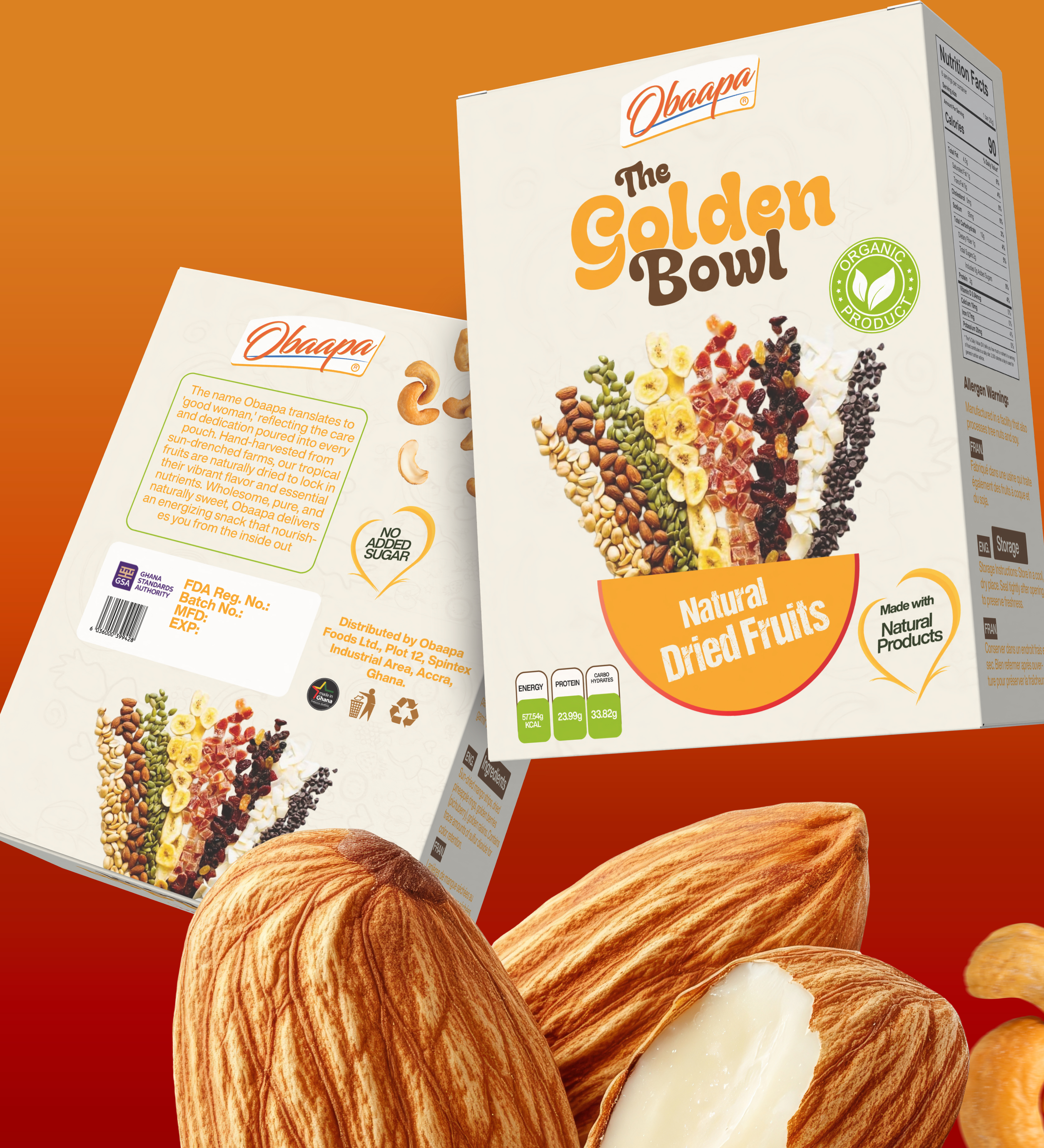Product package design for Dried fruits branding graphic design