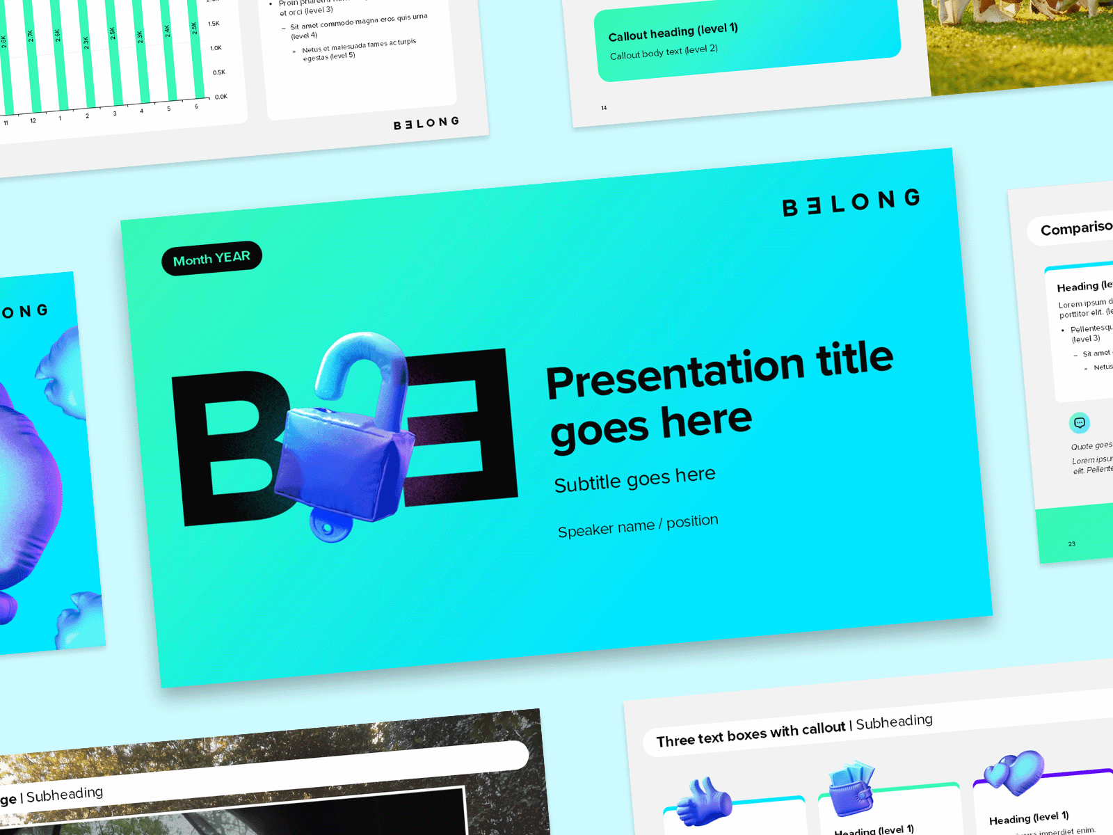 Belong / PowerPoint template by Gilchan on Dribbble
