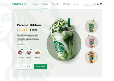 Landing page Design for Starbuks figma landingpage mobile ui ui ux ui ux deisgn ux web web design