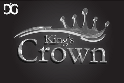 King's Crown - Logo Design adobe illustrator branding graphic design grayscale kings crown logo silver