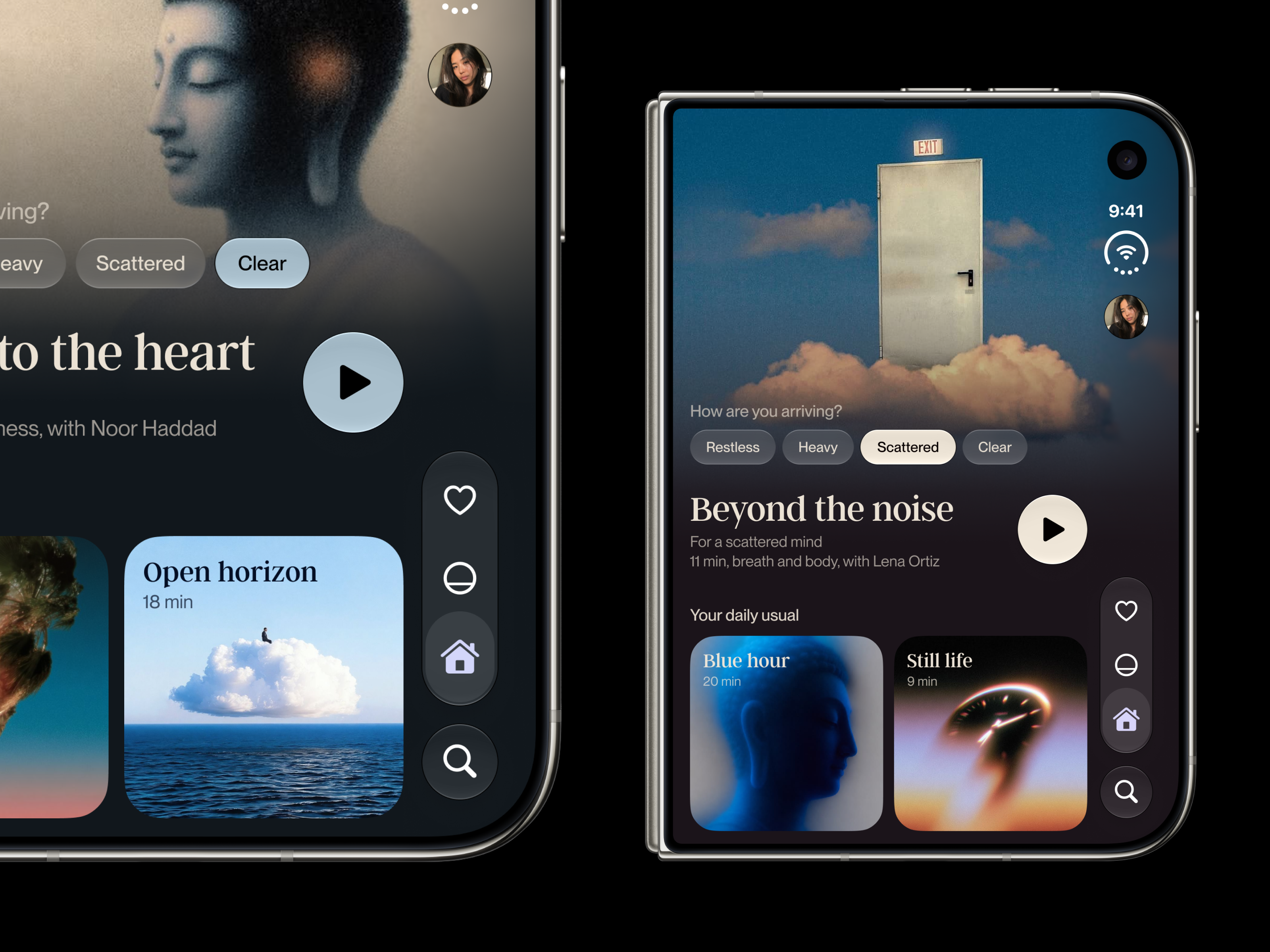 Daily Meditation App for iPhone Duo duo ios27 iphone meditation mindfulness mobile ui wellbeing