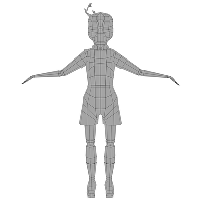 Muggö child - 3D modeling low poly character 3d 3d modeling maya