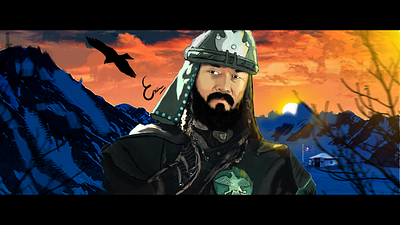 Genghis Khan İllüstration design graphic design illustration