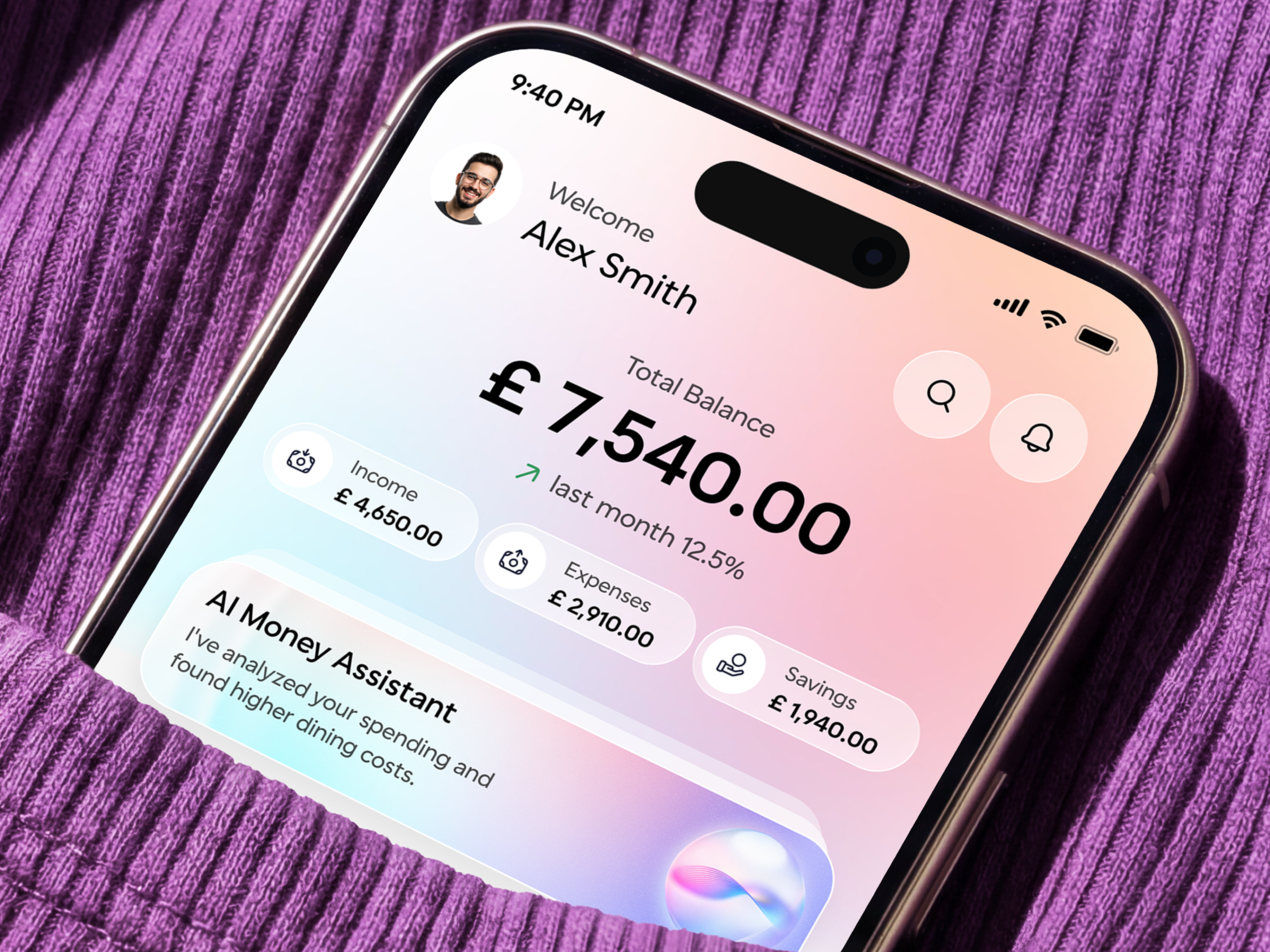 AI Financial Advisor & Banking Mobile App UI Redesign ai banking app ai finance app app design expense tracker app financial advisor ui fintech app redesign fintech saas design mobile app design mobile app redesign money manager ui neobank ui design personal finance app ui wealth management app web