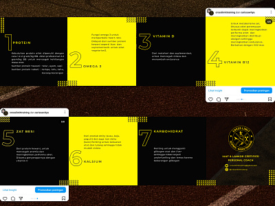 Nutrients, Instagram Slide Post branding content design graphic design logo marketing nutrients social media sport visual design