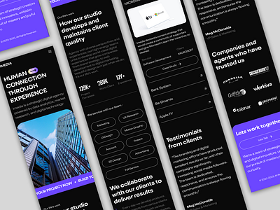 Digital Agency Landing Page [Responsive] agency company corporate dark digital digital agency figma marketing mobile mobilefirst page profile responsive responsive view software ui ux view web