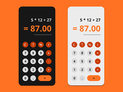 Daily UI #04 - Calculator calculator daily ui interactive orange ui uiux user interface