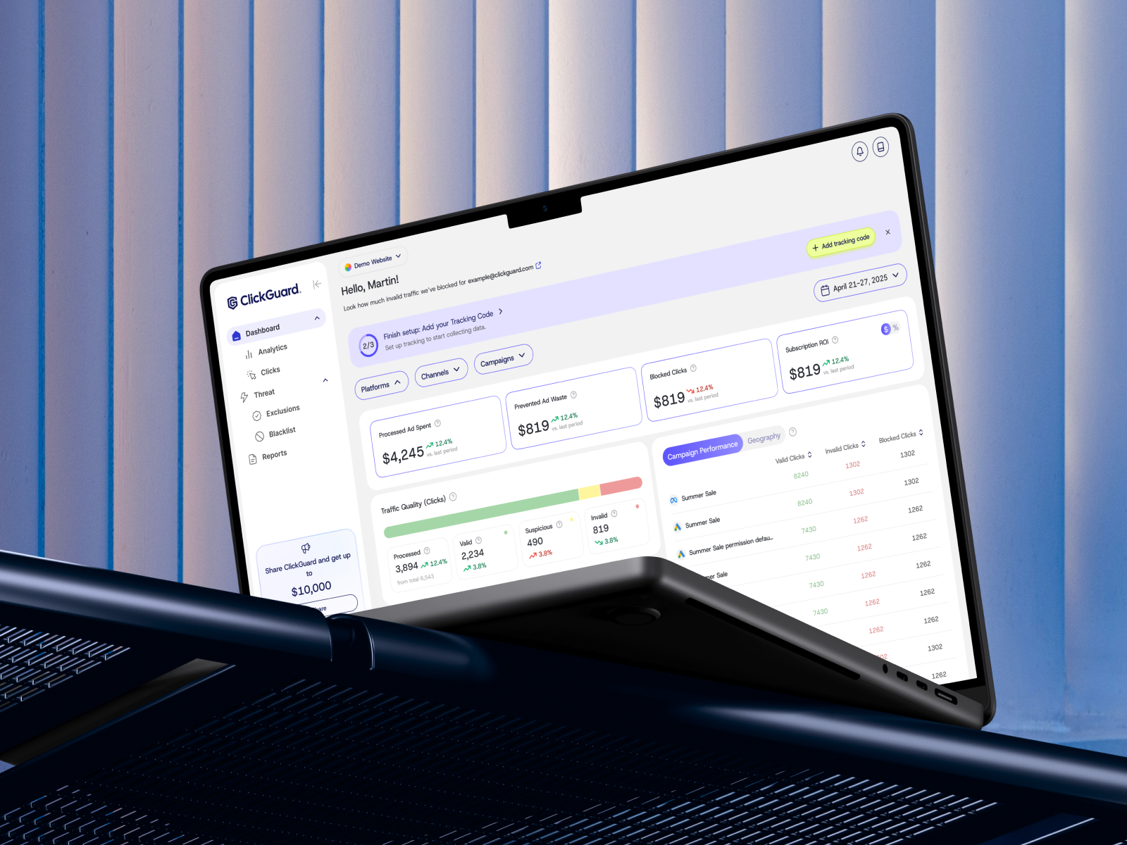 💸 Where did the ad money go? | B2B SaaS Dashboard UX UI ai analytics dashboard b2b saas dashboard design data visualization design fintech ui interface design marketing analytics product design saas ui ui ui ux user experience ux ux design uxui design web app design web design