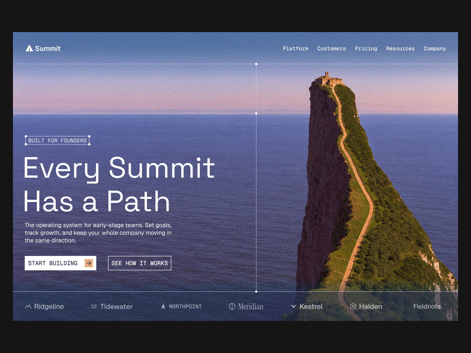 Summit - Hero section exploration b2b graphic design hero hero section landing landingpage saas web web design