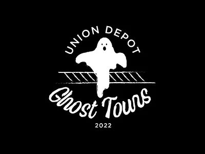 Ghost Tour Logo Concept #2 ghost ghost tours ghosts halloween haunted logo logo design railroad railway spooky tour train train station train track