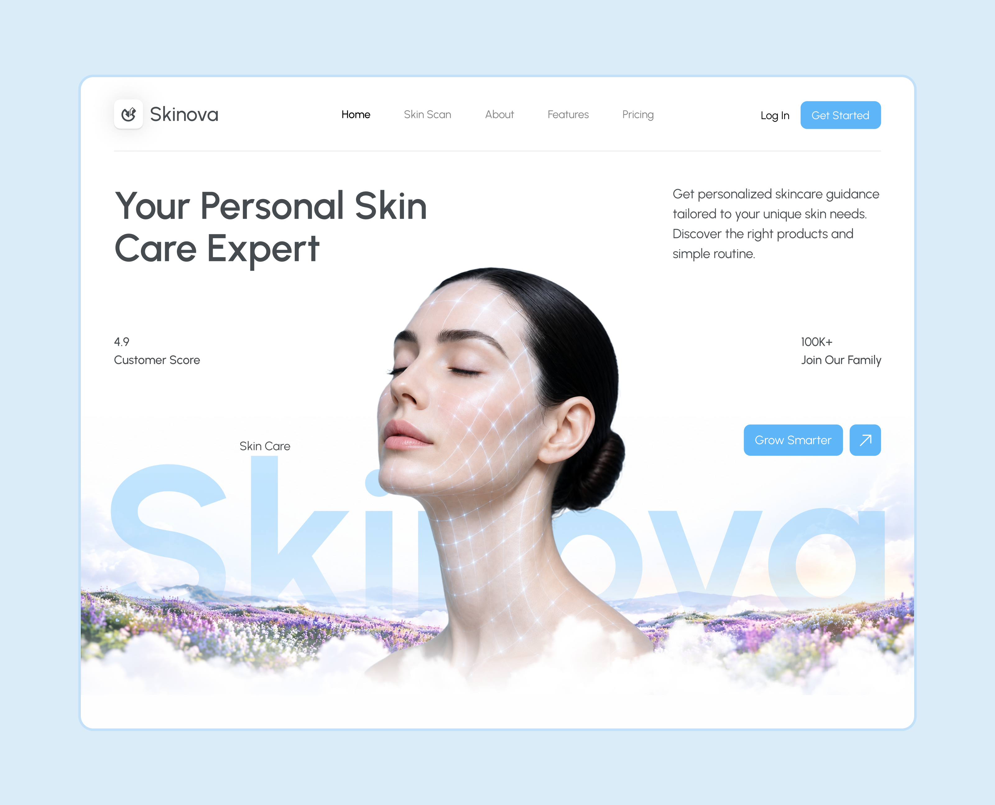 Skin Care - Landing Page Design UI/UX landing page landing page design skin care skin care website skincare landing page skincare website web web desin website design