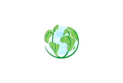 Green Earth Logo FOR SALE branding design earth for sale graphic design illustration logo natural planet earth vector