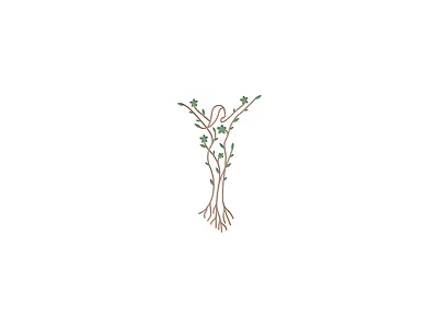 Nature Personification Logo FOR SALE branding design for sale graphic design illustration lady logo mother earth natural tree vector