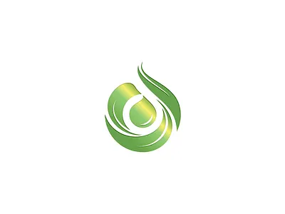 Green Drop Logo FOR SALE branding design drop for sale graphic design illustration leaf leaves logo natural vector