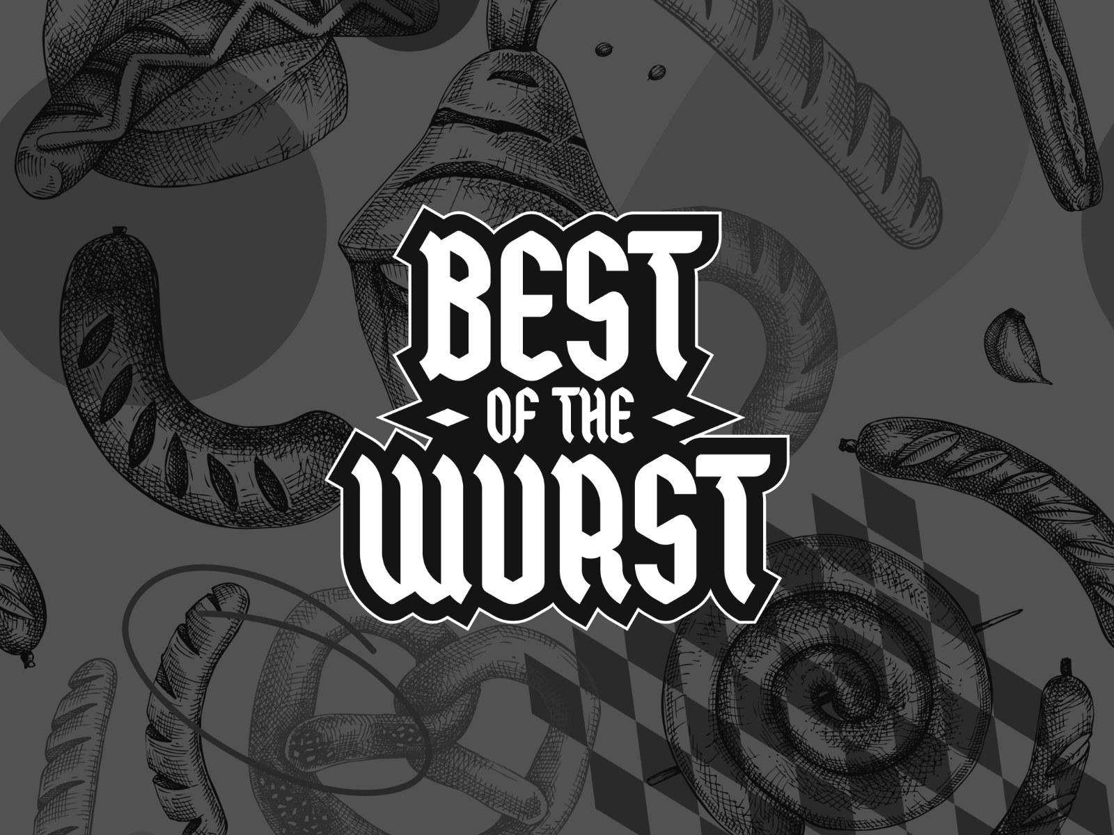Food Truck Brand Identity for Best of the Wurst apparel best of the wurst blackletter bold logo brand guidelines brand identity food branding food truck german hand lettering logo logo design logo mockup packaging pattern restaurant branding signage street food vehicle wrap wordmark