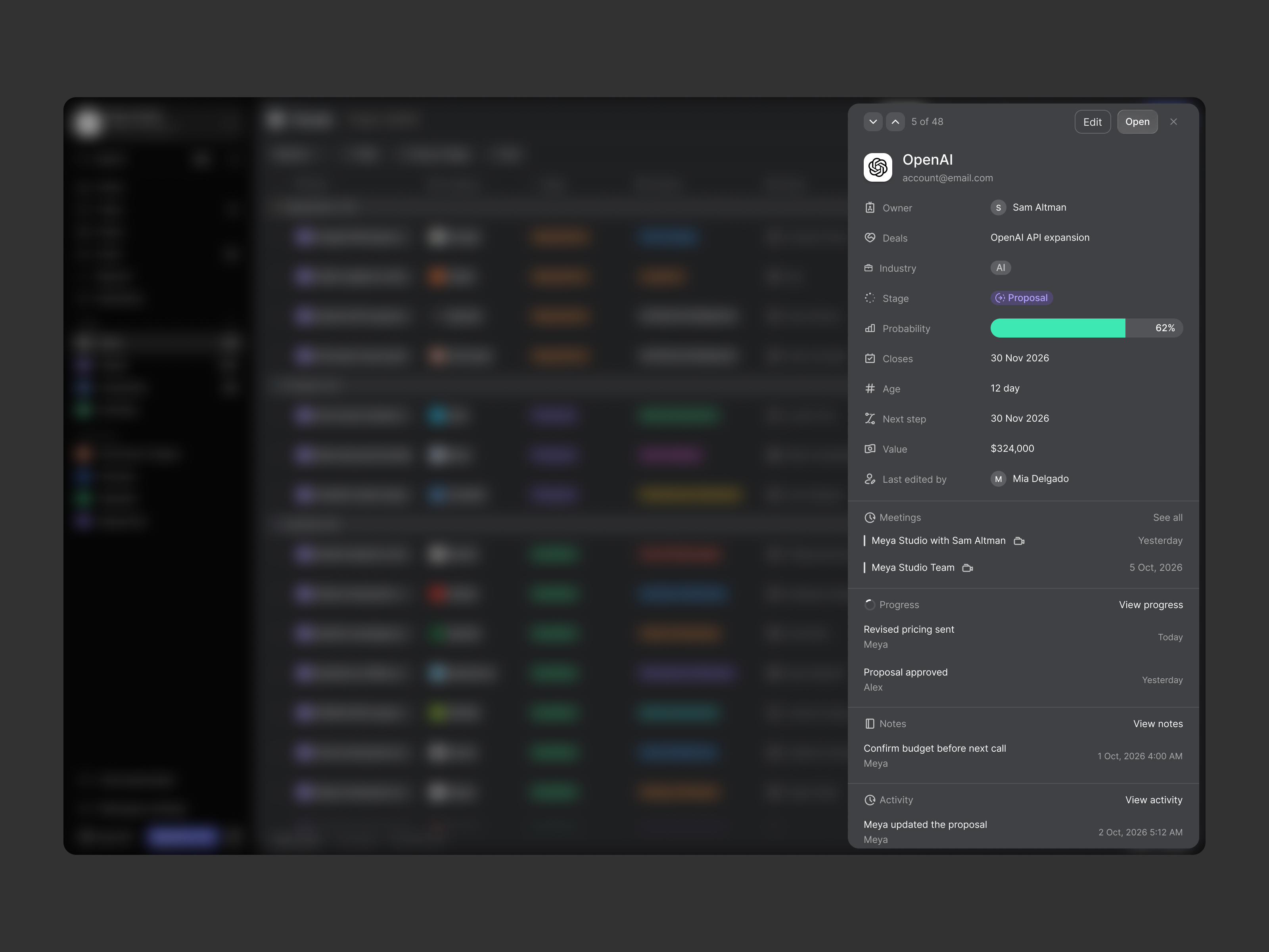 Record Details Page admin analytics app design b2b clean ui crm dashboard dashboard design desktop figma management saas sales software ui ui design user interface ux web app web design