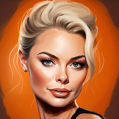 Margot Robbie 3d animation branding logo motion graphics