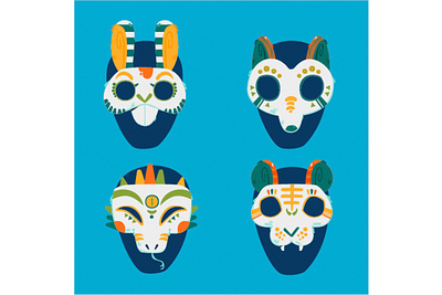 Carnival Masks Illustration carnival clipart costume face festival head illustration mask masquerade vector