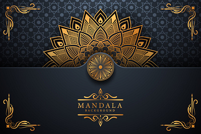 Flower Luxury Mandala Background Arabesque Style background branding design golden graphic design illustration logo template typography ui ux vector