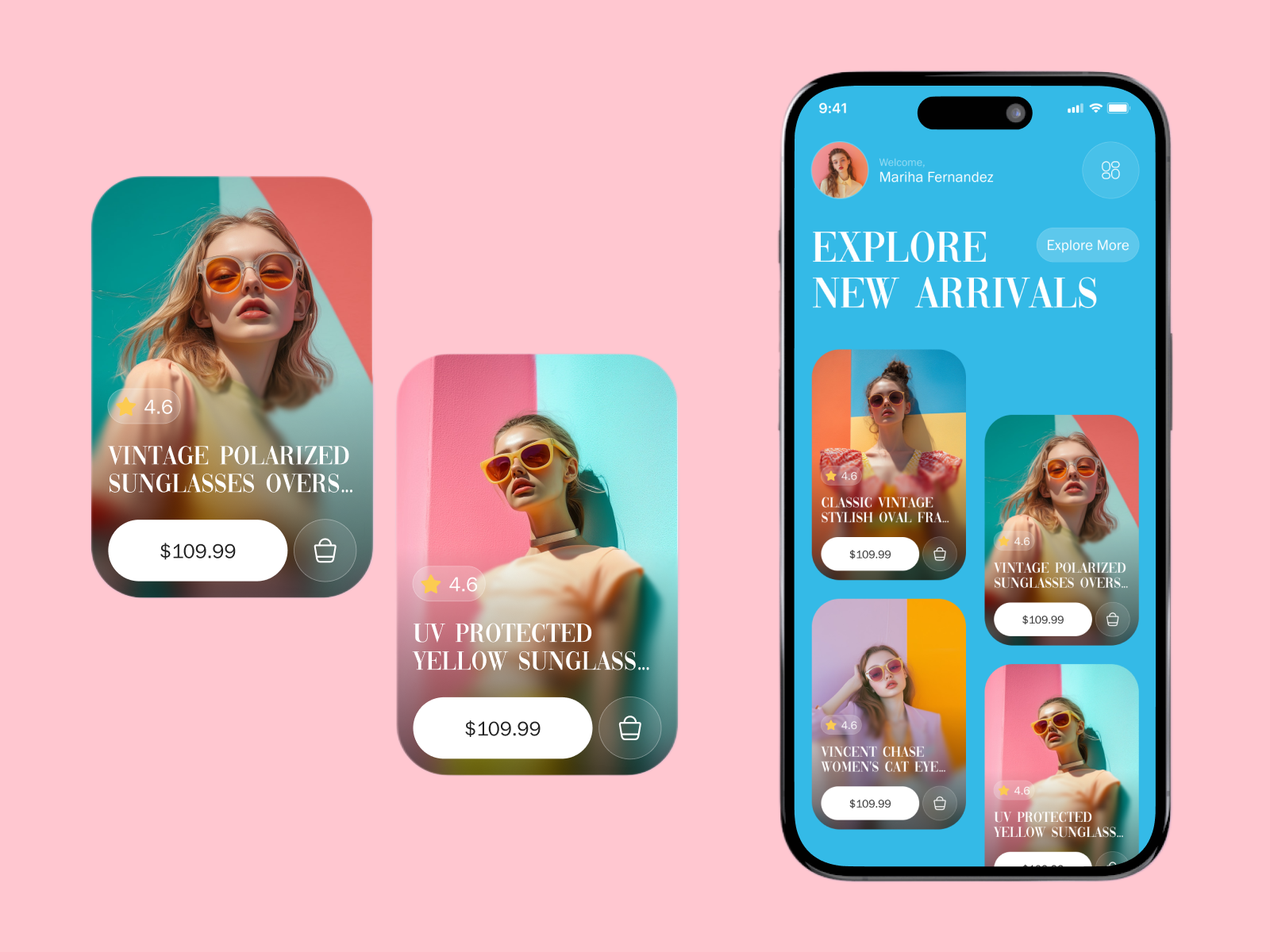 Sunglasses App Concept UI ecommerce ecommerce app ecommerce application eyewear app facial recognition fashion app luxury watch ui mobile app mobile app design online shop online store product design retail app shop app shopping app sunglasses sunglasses app sunglasses app concept ui design ux design