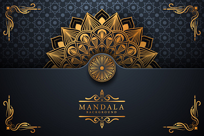 Flower Luxury Mandala Background Arabesque Style background branding design golden graphic design illustration logo template ui ux vector