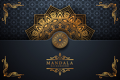 Flower Luxury Mandala Background Arabesque Style background branding design golden graphic design illustration logo template ui ux vector