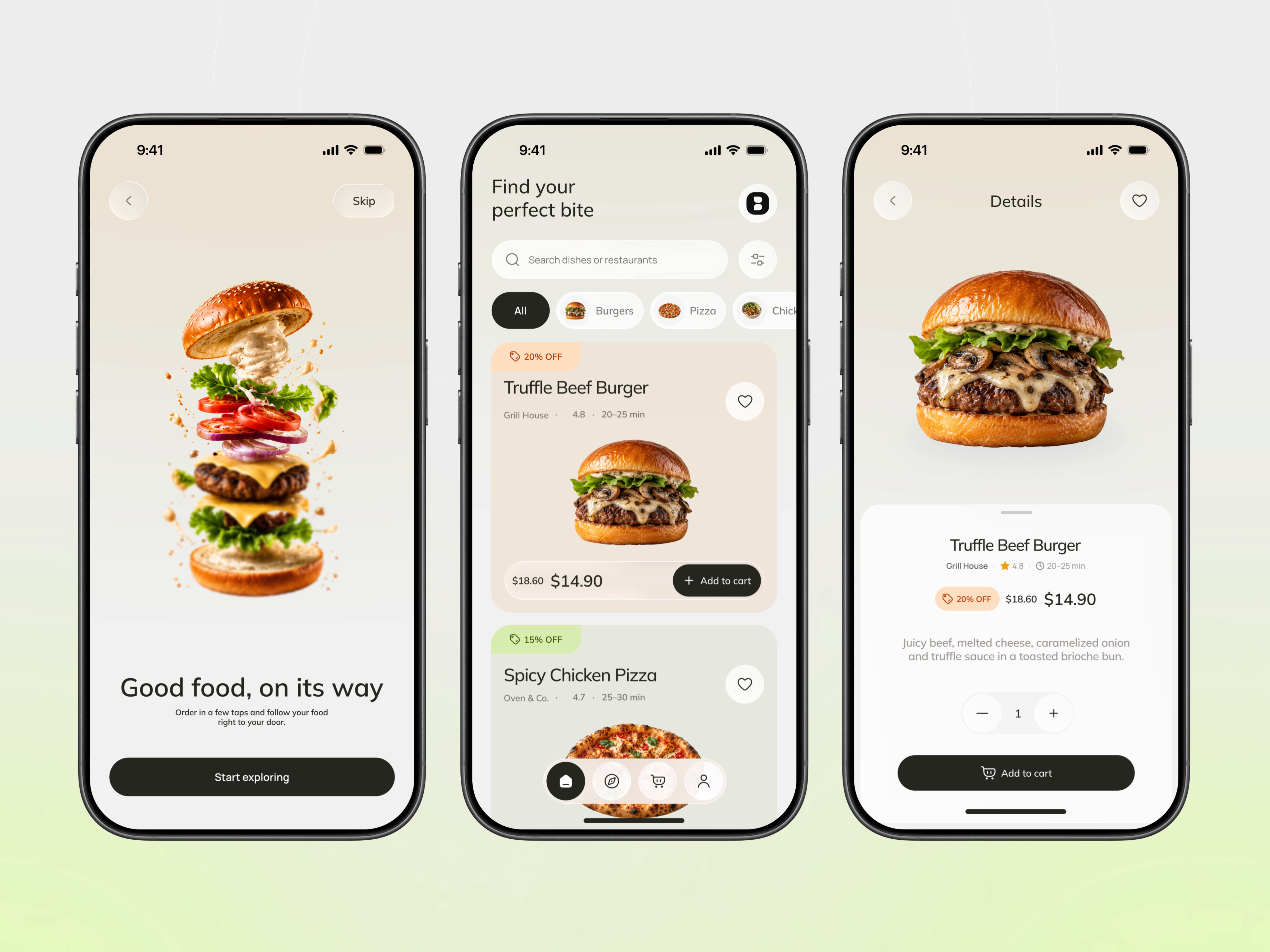 Mealio Food Delivery Mobile App UI