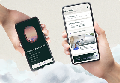 Medical Tourism App ✈️👃 branding dentist design doctor mobile app product design sky tourism ui