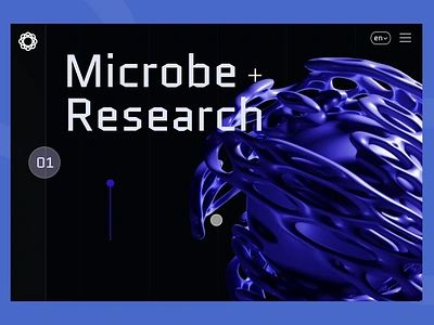 Microbiome Website Animation 3d 3d animation 3d web abstract abstract 3d abstract animation articel blender branding illustration landing page medical microbe microbiome sains technology ui website