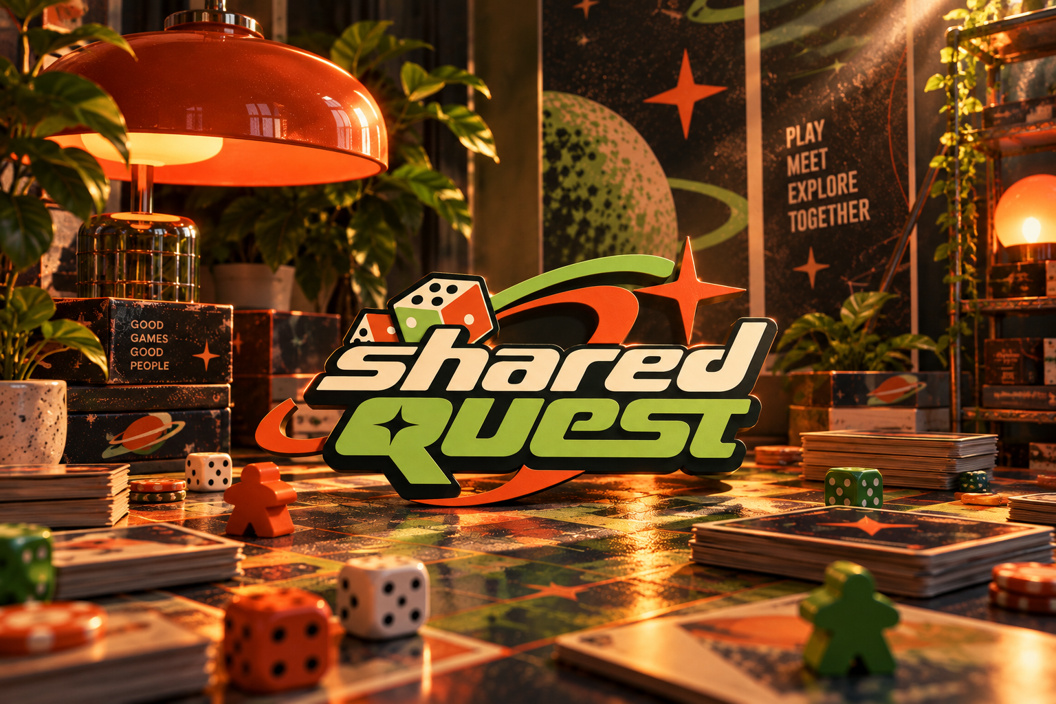 Shared Quest — Board Game Club Brand Identity brand brand designer branding design graphic design illustration logo